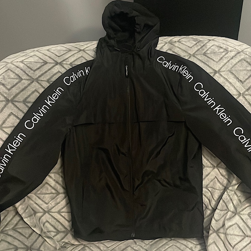 Calvin Klein black mens windbreaker small